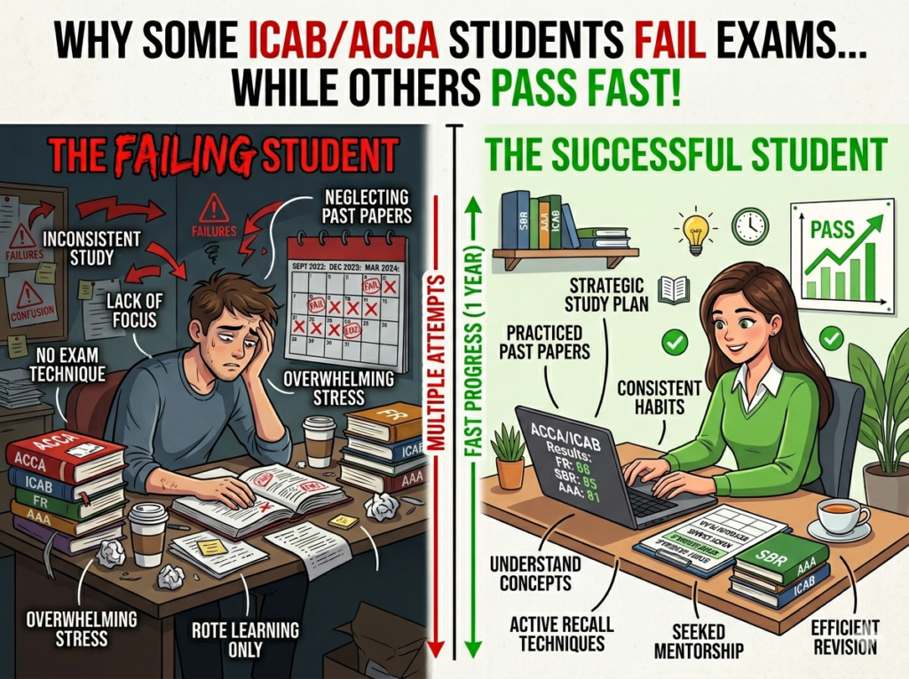 Why do some ICAB/ACCA students fail exam after exam… while others pass surprisingly fast? students_fail